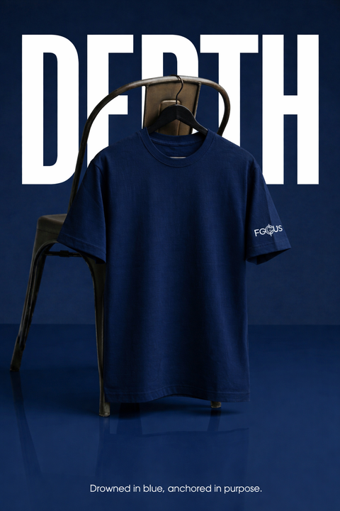 Focus Essential Oversized Embroidered T-Shirt – Premium Cotton (Unisex)