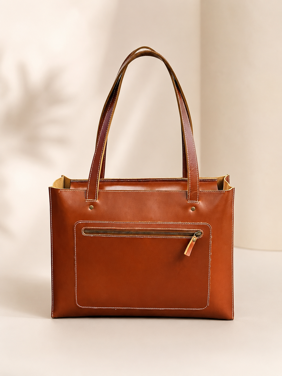 FOCUS Boxy Tote – Premium Genuine Leather