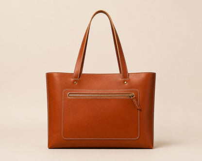 FOCUS Boxy Tote – Premium Genuine Leather